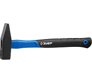 Молоток слесарный 800г, фибергласовая обрезиненная рукоятка, квадратный боек, ЗУБР Молоток слесарный 800г, фибергласовая обрезиненная рукоятка, квадратный боек, ЗУБР