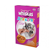 Сухой корм Whiskas для котят, индейка, морковь, молоко, подушечки, 350г
