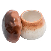  Емкость для хранения Autumn forest 14x16 см, 780 мл, молочно-коричневая, Гриб  ANLAF-XIAJIA-031224-2 