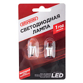  Автолампа диод T8,5 (T4W) 12V 5 SMD BA9S 1-конт Белая  SKYWAY Габариты, салон, номер 2шт 