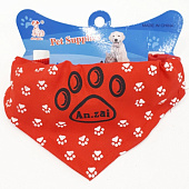  Ошейник с банданой для кошек и собак мелких пород Стильный бро, лапки, 653-327 