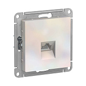 Розетка компьютерная встраиваемая RJ45 UTP cat 5e, цвет жемчуг, SE AtlasDesign