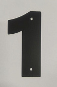  Номер дверной "1" черный, металлический, 100мм 