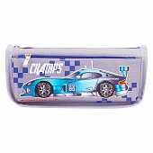 Пенал мягкий ЮНЛАНДИЯ, 2 отделения, полиэстер, Car champion, серый, 21х6х9 см, 228983 Пенал мягкий ЮНЛАНДИЯ, 2 отделения, полиэстер, Car champion, серый, 21х6х9 см, 228983