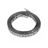 Лента монтажная перфорированная 20х0,55мм, цинк, 10м Лента монтажная перфорированная 20х0,55мм, цинк, 10м