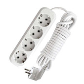 Удлинитель 4 гнезда, 5м с заземл. 13А IP20, ПВС 3х1 АБС-пластик UNIVersal Е-304 Удлинитель 4 гнезда, 5м с заземл. 13А IP20, ПВС 3х1 АБС-пластик UNIVersal Е-304