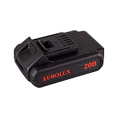 Дрель-шуруповерт аккумуляторная Eurolux ДА-20/2Li, 20В Li-ion, 35Нм, 2 АКБ (1,5Ач), кейс Дрель-шуруповерт аккумуляторная Eurolux ДА-20/2Li, 20В Li-ion, 35Нм, 2 АКБ (1,5Ач), кейс