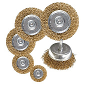 Набор щеток д/дрели со шпильками Matrix (уп. 6шт) Набор щеток д/дрели со шпильками Matrix (уп. 6шт)