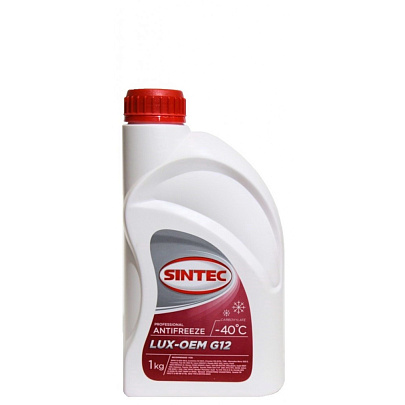 Антифриз (красный) SINTEC Lux 1кг G12 Антифриз (красный) SINTEC Lux 1кг G12