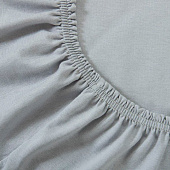 Простыня на резинке 140х200х20 цвет серый арт.4068 Простыня на резинке 140х200х20 цвет серый арт.4068