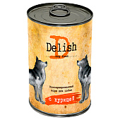 Влажный корм Delish для собак 970гр Курица 135672