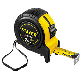 Рулетка 7,5мх25мм, ударостойкий обрезиненный корпус, STAYER MASTER Рулетка 7,5мх25мм, ударостойкий обрезиненный корпус, STAYER MASTER
