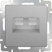 Розетка RJ-11+RJ-45 cереб.риф.(WL09-RJ11-45 )/Werkel Розетка RJ-11+RJ-45 cереб.риф.(WL09-RJ11-45 )/Werkel