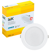 Светильник точечный LED 1612 ДВО 9Вт 4000К IP20 круг белый (d118/монтажн d90) /IEK