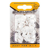 Заглушки на меб.стяжку 5мм белые (50 шт) "Element"