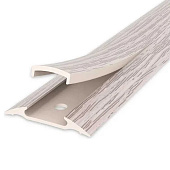  Порог пластик 42ммх1,6м с монт.каналом №215 Дуб снежный/Идеал 