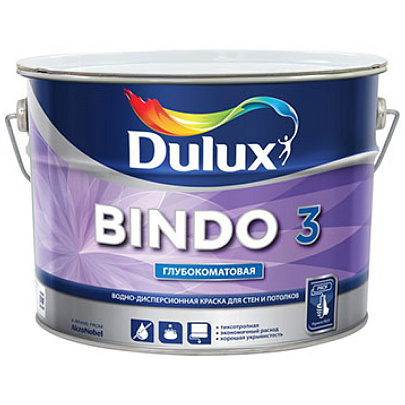  Краска Dulux Professional интерьерная Bindo 3 глубокоматовая BW 9л 