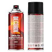  Эмаль аэрозольная ЖАРОСТОЙКАЯ +1200°С Черный DECORIX, 520мл. 