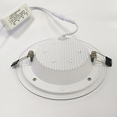 Светильник точечный встраиваемый LED ARTUM 6Вт 4200К круг стекло белый (d110х35/монтажн d70) /EKS