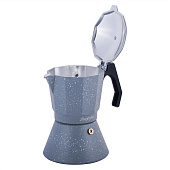 Кофеварка гейзерная 600мл (12 порций) из алюминия 2519GR Кофеварка гейзерная 600мл (12 порций) из алюминия 2519GR