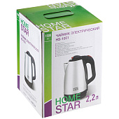  Чайник HOMESTAR HS-1051 стальной 1500Вт, 2.2л, диск, нерж.сталь 