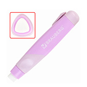 Ластик выдвижной + 2 сменных ластика Brauberg Rewind, 112х21х24 мм, лавандовый корпус, блистер, 272690 Ластик выдвижной + 2 сменных ластика Brauberg Rewind, 112х21х24 мм, лавандовый корпус, блистер, 272690