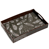  Поднос с ручками «Пёрышки»,дерево 5214459 