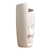 Кашпо-ваза "Лунный взгляд" белое 30х12х13см 5545692 Кашпо-ваза "Лунный взгляд" белое 30х12х13см 5545692