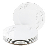 Тарелка мелкая 24см Constance, дек. Серебряные колосья, отводка платина БТФ0758 Тарелка мелкая 24см Constance, дек. Серебряные колосья, отводка платина БТФ0758