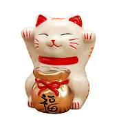  Копилка для денег «Манэки-нэко: счастье», керамика, 10х8.5х9 см, микс 