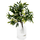  Искусственный цветок Снежноягодник в вазе Размер: 17х16х21см 