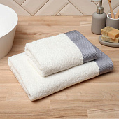 Полотенце 50х90 махровое Love Life "Honey" молочный, серый, 100% хл, 450 гр/м2 10364606 Полотенце 50х90 махровое Love Life "Honey" молочный, серый, 100% хл, 450 гр/м2 10364606