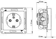  Механизм розетки 1-м СП GLOSSA с заземл. беж. SchE GSL000243 