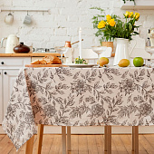  Скатерть (саржа) 149х180 Этель Black flowers 10283361 
