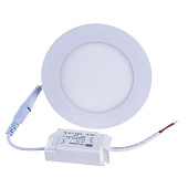  Светильник светодиодный  алюминий IEK ДВО 1602 7Вт 4000К IP20 круг белый LED-драйвер 