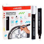  Маркер круглый белый 3 мм deVENTE перманентный, 5043002 