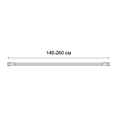 Карниз для ванной телескопический 140-260см белый 104332 Delphinium 