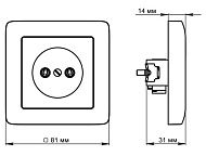 Розетка 1-м белая 10А б/заземлен., скрыт.установка/Хит/SE Розетка 1-м белая 10А б/заземлен., скрыт.установка/Хит/SE