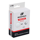  Мяч для настольного тенниса BOSHIKA 3 (набор 6 шт), PP (полипропилен), цвет белый   3544210 