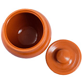 Горшочек под жаркое с крышкой "Вятский" 0,5л, терракота 5156877 Горшочек под жаркое с крышкой "Вятский" 0,5л, терракота 5156877