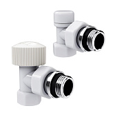 Набор термостатический угловой Royal Thermo Design 1/2"М30х1,5 белый