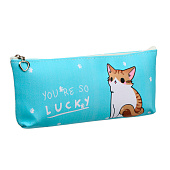 Пенал школьный на молнии МИКС Котик 9371221 Пенал школьный на молнии МИКС Котик 9371221