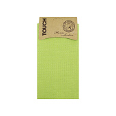  Кухонное полотенце (вафля) 35х55 крупная клетка, зеленое 