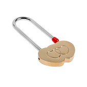 Замок навесной сувенирный сердечко Аллюр, латунь/золото Замок навесной сувенирный сердечко Аллюр, латунь/золото