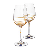  Набор бокалов для вина 350 мл Виола "Золотая спираль" 2 шт, 40729/M8441/350-2 