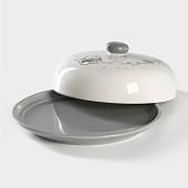 Блинница «Уютные коты» d=23 см белый 7550285 Блинница «Уютные коты» d=23 см белый 7550285