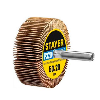  Круг шлифовальный лепестковый 50х20мм Р320 на шпильке STAYER 