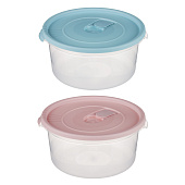 Контейнер круглый для СВЧ пластик 1,6л 861-327 Контейнер круглый для СВЧ пластик 1,6л 861-327