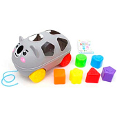 Игрушка развивающая Каталка сортер, логические фигуры 20,5х11,5х11,5см, в сетке Игрушка развивающая Каталка сортер, логические фигуры 20,5х11,5х11,5см, в сетке