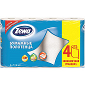 Бумажные полотенца Зева для кухни 2 слоя 4 рулона Бумажные полотенца Зева для кухни 2 слоя 4 рулона